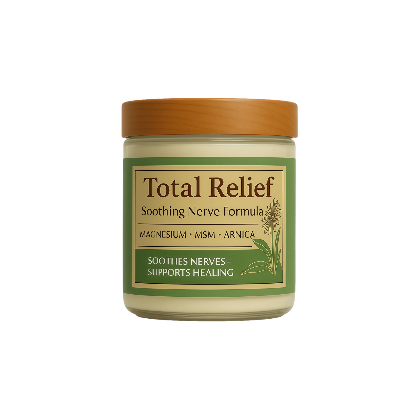Total Relief - Magnesium Cream - Topical Lotion for Muscles, Joints & Legs - Magnesium Chloride with MSM, Arnica & B6 - Lightweight & Fast-Absorbing
