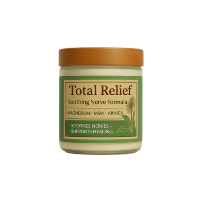 Total Relief - Magnesium Cream - Topical Lotion for Muscles, Joints & Legs - Magnesium Chloride with MSM, Arnica & B6 - Lightweight & Fast-Absorbing