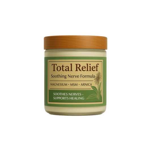 Total Relief - Magnesium Cream - Topical Lotion for Muscles, Joints & Legs - Magnesium Chloride with MSM, Arnica & B6 - Lightweight & Fast-Absorbing
